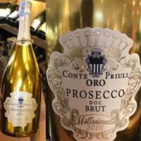 Vang nổ Conte Priuli Oro Prosecco Brut cao cấp 750ml của Ý x 6 chai với 11%vol nhập khẩu nguyên thùng