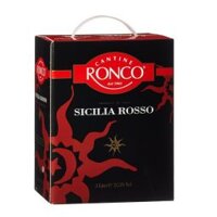 Vang Ronco Sicilia Rosso vang đỏ Ý bịch 3 lít x 4 bịch nhập khẩu nguyên thùng
