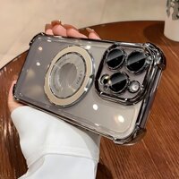 [Vàng sa mạc] mạ từ tính 360° Ốp lưng điện thoại xoay cho iPhone 16 15 14 13 12 Pro max plus thoại chống sốc trong suốt