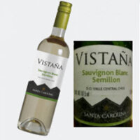 Vang Santa Carolina Vistana Sauvignon Blanc – Semillon 12.5%vol – 375ml nhập khẩu từ Chile nguyên thùng