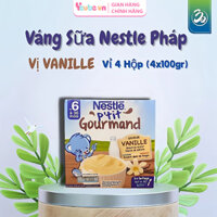 Váng Sữa Cho Bé Nestle YEUBEVN Pháp Lốc 4x100G Giàu Protein Canxi