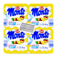 Váng Sữa Hương Vani Zott Monte Vỉ 4 Hộp x 55g