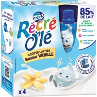 Váng sữa Mont Blanc của Pháp dạng túi vị vani cho bé từ 4 tháng tuổi hộp 4 túi