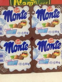 Váng sữa Monte Sô cô la 55g (vỉ 4 hộp) vn