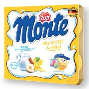 Váng sữa Monte Vani cho bé vỉ 4 hộp x 55g