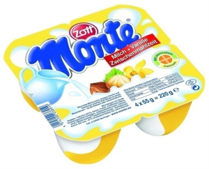 Váng sữa Monte Vani cho bé vỉ 4 hộp x 55g