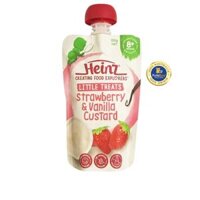 Váng sữa vị dâu cho bé từ 8 tháng Heinz Strawberry & Vanilla Custard Pouch 120g