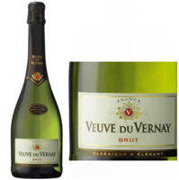 Vang sủi Pháp Veuve Du Vernay Brut Chardonnay 11 – 13% vol chai 750ml x 6 chai nhập khẩu nguyên thùng