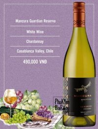 Vang trắng Mancura Guardian Reserva  Chardonnay (6 chai/thùng)