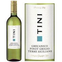 Vang trắng Tini Grecanico Terre Siciliane chai 750 ml x 6 chai với 12%vol nhập khẩu ý nguyên thùng