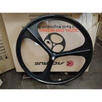 Vành 3 đao nhôm Magiê bánh trước 700c cho xe đạp Fixed gear (màu đen)