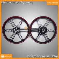 Vành đúc logo Yamaha màu Trắng chỉ đỏ - trước ĐĨA, sau cơ chất lượng cao