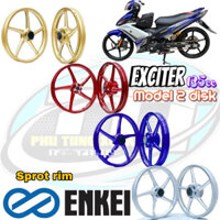 Vành Mâm đúc 5 cây  Ex135 cho đời xe máy exciter 2 phanh đĩa size 1.4 - 1.6  EKS