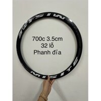 Vành nhôm phanh đĩa xe đạp Mistie 700c cao 35mm