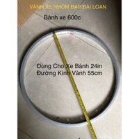 Vành (niềng) nhôm 24in bánh 600c Đài Loan dùng cho xe đạp Matin, Asama,,(1 cái)