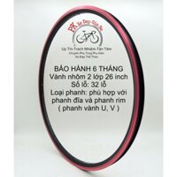 Vành ( Niềng ) xe đạp thể thao bánh 26 inch 32 lỗ, Vành xe đạp 26 inch sử dụng phanh đĩa - phanh vành