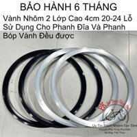 Vành xe đạp 700c cao 4cm 20-24 lỗ sử dụng cho cả phanh bóp vành và phanh đĩa, Niềng xe đạp đua, touring bánh 700c 20-24H