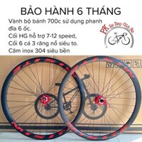 Vành xe đạp Road, Touring bánh 700C cao cấp, Vành xe đạp 700c sử dụng moayo chạy bạc đạn cối nổ, líp thả 7-12S