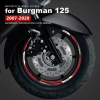 Vành Xe Máy Miếng Dán Chống Nước Bánh Xe Decal 13 / 12 Inch Dải Băng Cho Suzuki Burgman 125 Phụ Kiện UH125 UH 125 2007-2020