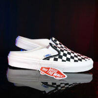 Vans CheckerBoard Mule Slip On White Black