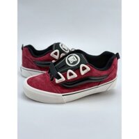 Vans Knu Skool DR cổ điển đen đỏ retro chống trượt chống sốc chống mài mòn giày đế thấp 35-45