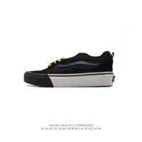 Vans Knu Skool vans Giày làm bánh mì có dây buộc màu xám Giày thể thao cổ thấp chống mài mòn Nam Nữ Cùng phong cách Dây gai dầu Màu vàng Mã số: VN000CXRBLK Kích thước: 35-