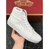 Vans Sk8 Hi True White Leather high top giày vải lưu hóa thông thường VN-0D5IW00 35-44