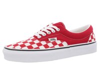 VANS Unisex Era Skate Shoes, Classic Low-Top Lace-up Style in Durable Double-Stitched Canvas and Original Waffle Outsole, Racing Red True White, 7 ...