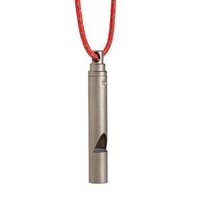 Vargo - Còi Titanium kèm dây đeo màu đỏ ( T-416 - Titanium Emergency Whistle)