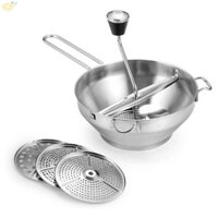 【VARSTR】Food Mill Cook Tool Fruit Tool Manual Perforated Discs Strainer Grater Durable