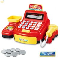 【VARSTR】Toy Cash Register 3 Years And Up Cash Register Kids Toy Multi-colored Play Game