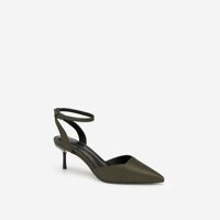 Vascara - Giày Ankle Strap Satin - BMN 0359 - Màu Xanh Rêu [Chính hãng]