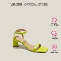 Vascara Giày Sandal Ankle Strap Nhấn Gót Hình Khối Cách Điệu - SDN 0761