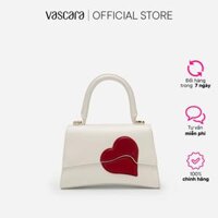 Vascara Túi Xách Kiểu Hình Học Họa Tiết Trái Tim - Valentines Limited Edition - SAT 0318 - Kem - S