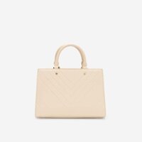 VASCARA TÚI XÁCH TAY DẬP NỔI CHỮ V - MÀU KEM Chính hãng