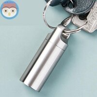 Vast Mini Inox Kín Viên Thuốc Chống Thấm Nước Hộp Cắm Trại Sơ Cứu Mặt Dây Chuyền EN