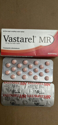 Vastarel MR 35mg kết hợp với các thuốc khác để trị đau thắt ngực (60 viên)