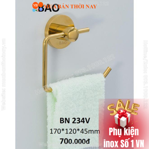 Vắt khăn đơn inox 304 mạ vàng BN 234V