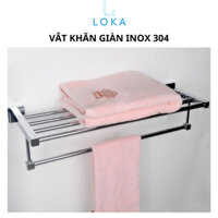 Vắt khăn giàn kệ để đồ nhà tắm gắn tường inox sus 304 đa năng cao cấp T9900