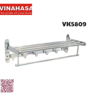 Vắt khăn inox 2 tầng Eco 304-VK5809 60 x 18 x 23 cm