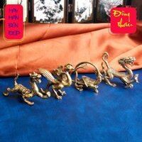 Vật phẩm trưng bày đồng thau bộ Tứ linh long lân quy phụng may mắn bền đẹp