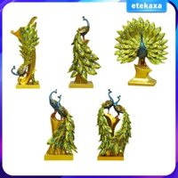 Vật trang trí điêu khắc hình con công, Giá đỡ đồ thủ công trang trí Bắc Âu, dành cho máy tính để bàn Trang trí cửa hàng học tập