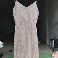 Váy 2 dây ca rô nữ tính quyến rũ( mặc 2 lần cần pass lại)