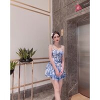 Váy 2 dây cúp ngực màu loang