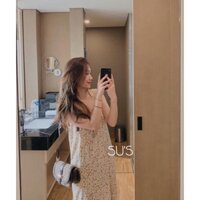 váy 2 dây hoa nhí vintage