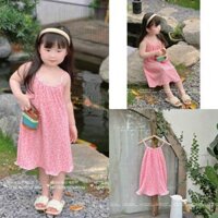 váy 2 dây lụa cho bé gái siêu sinh