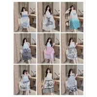 VÁY 2 DÂY LỤA XƯỚC