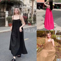Váy 2 dây maxi dáng dài đầm suông babydol