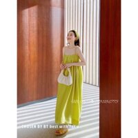 Váy 2 dây maxi đi biển, đi chơi thiết kế sang chảnh tiểu thư KHÔNG kèm tuban mã V01