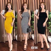 Váy 2 dây ôm body xẻ sau